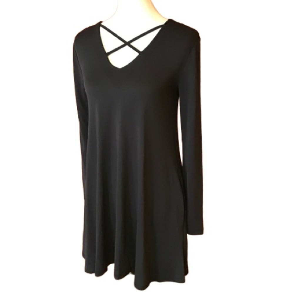 SOLD Gothic Alya flowy trendy black tunic - Picture 1 of 7